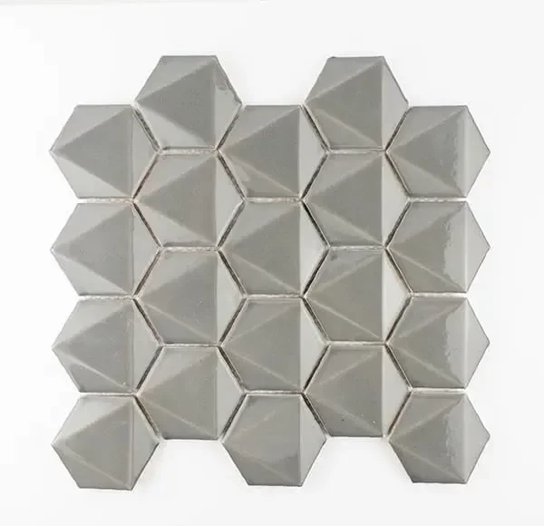 3D HEX MOSAIC DARK GREY